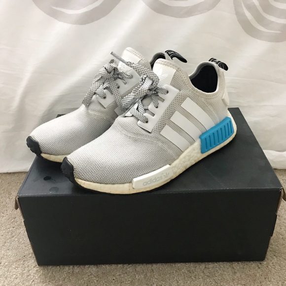 adidas Shoes - ADIDAS NMD R1 light-grey white blue